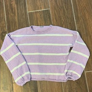 NWOT Charlotte Russe Velvet Striped Sweater